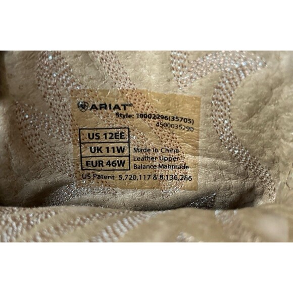 ARIAT Deertan Mens Cowboy Western Boots Style 10002296 (35705) Black Size 12EE - Picture 7 of 7